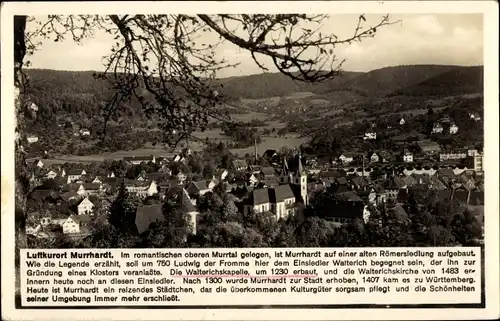 Ak Murrhardt in Württemberg, Blick auf den Ort