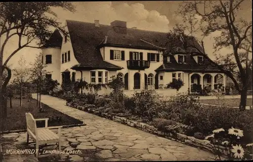 Ak Murrhardt in Baden Württemberg, Gartenpartie am Landhaus Losch