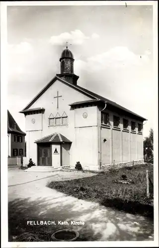 Ak Fellbach in Württemberg, Kath. Kirche