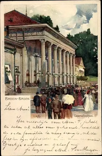 Künstler Litho Mutter, K., Baden Baden am Schwarzwald, Konversationshaus