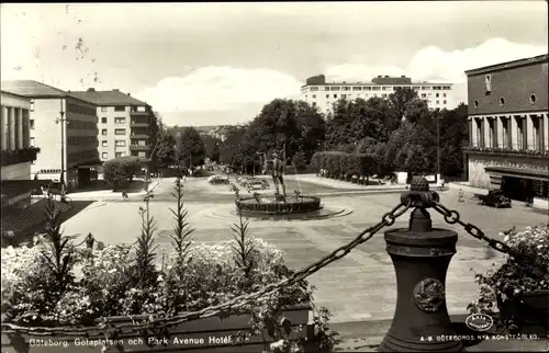 Ak Göteborg Schweden, Götaplatsen och Park Avenue Hotel