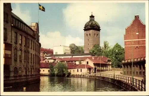 Ak Borås Schweden, Viskan och Carolikyrkan