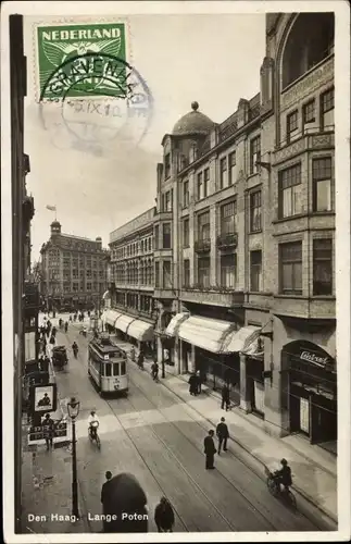 Ak 's Gravenhage Den Haag Südholland, Lange Poten; Straßenbahn 143