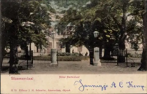 Ak Bloemendaal Nordholland Niederlande, Hotel Hartenlust