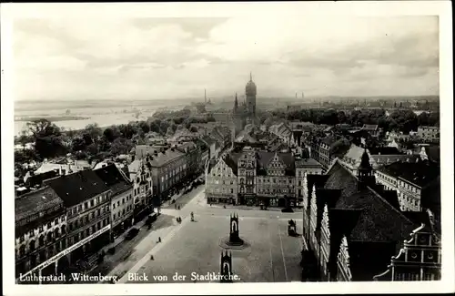 Ak Lutherstadt Wittenberg, Blick von der Stadtkirche