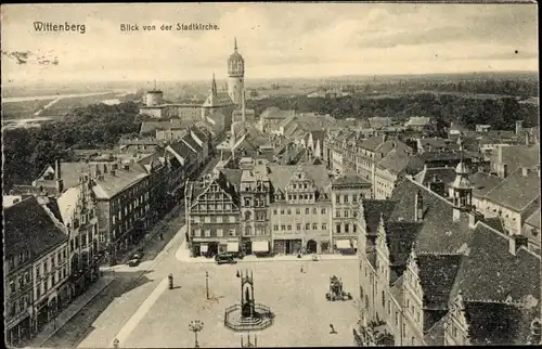 Ak Lutherstadt Wittenberg, Blick von der Stadtkirche