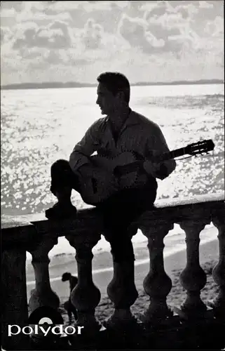 Ak Sänger Freddy, Portrait mit Gitarre, Polydor-Schallplatten