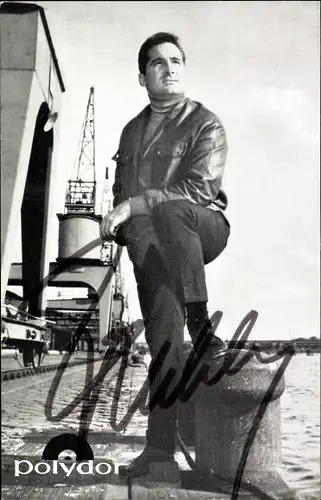 Ak Sänger Freddy, Portrait, Polydor-Schallplatten, Autogramm, Hafen