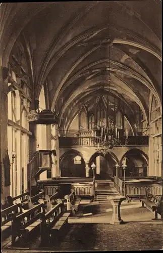 Ak Lutherstadt Eisleben in Sachsen Anhalt, Andreaskirche, Lutherkanzel, Orgel