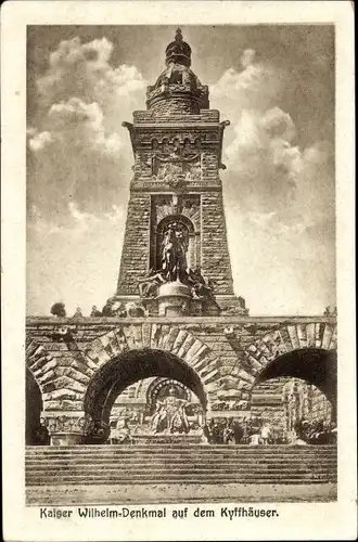Ak Steinthaleben Kyffhäuserland in Thüringen, Kyffhäuser, Kaiser Wilhelm Denkmal