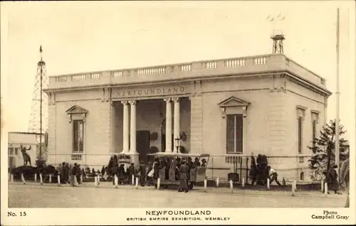 Ak Wembley London England, British Empire Exhibition, Newfoundland