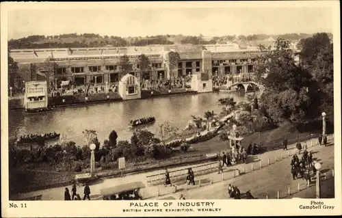 Ak Wembley London England, British Empire Exhibition, Palace of Industry