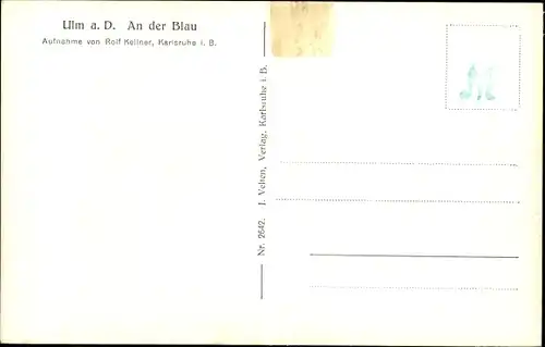 Ak Ulm an der Donau, An der Blau