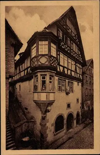 Ak Hirschhorn am Neckar Hessen, Blick auf das alte Patizierhaus