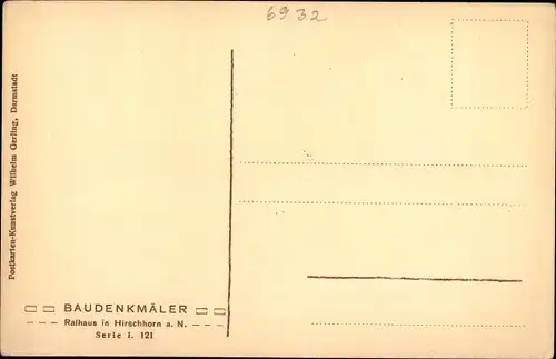 Ak Hirschhorn Neckar, Partie am Rathaus, Fachwerkhaus