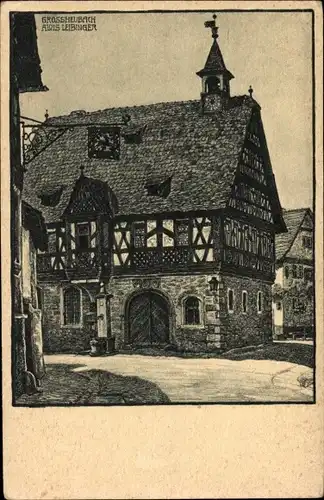 Künstler Ak Leibinger, Alois, Großheubach Miltenberg in Unterfranken, Rathaus