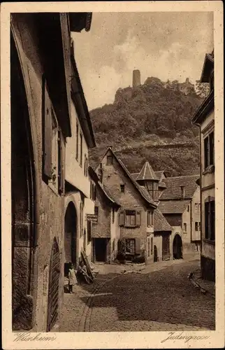 Ak Weinheim an der Bergstraße Baden, Judengasse, Burg