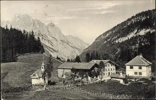 Ak Ramsau im Berchtesgadener Land Oberbayern, Mooswacht, Hirschbühle mit dem Mühlsturzhorn