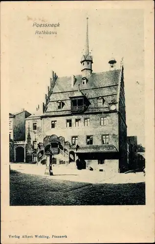Ak Pößneck in Thüringen, Rathaus