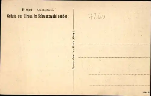 Ak Hirsau Calw im Schwarzwald, Glockenturm