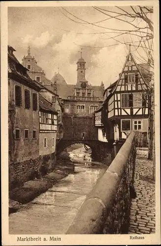 Ak Marktbreit am Main Unterfranken, Rathaus