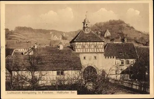 Ak Königsberg in Bayern Unterfranken, Haßfurter Tor