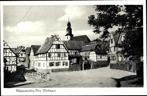 Ak Kilianstädten Schöneck in Hessen, Teilansicht, Fachwerkhäuser