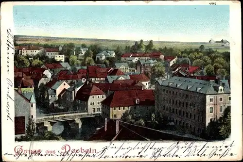 Ak Döbeln in Sachsen, Panorama vom Ort