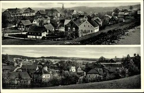 Ak Obercrinitz Crinitzberg in Sachsen, Totalansicht des Ortes