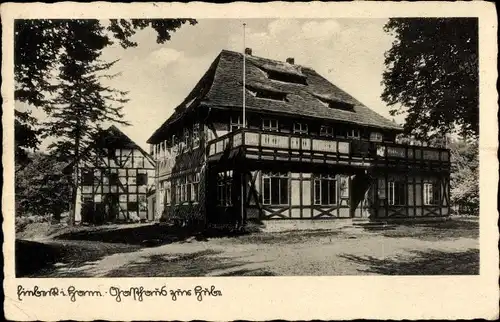 Ak Einbeck Hansestadt, Gasthaus zur Hube, Fachwerkhaus