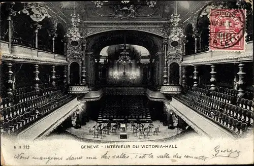 Ak Geneve Schweiz, Interieur du Victoria Hall, Konzertsaal