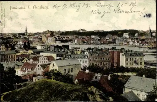 Ak Flensburg in Schleswig Holstein, Panorama