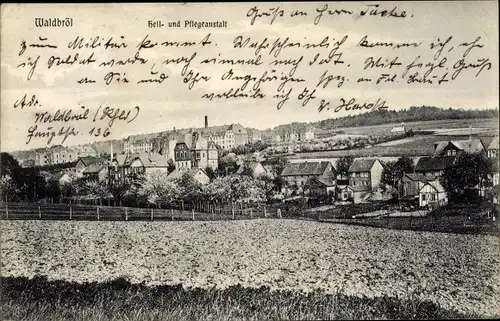 Ak Waldbröl im Oberbergischen Land, Panorama mit Heil- und Pflegeanstalt