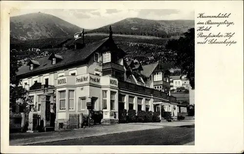 Ak Karpacz Górny Brückenberg Krummhübel Riesengebirge Schlesien, Hotel Preußischer Hof