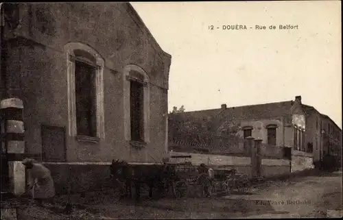 Ak Douera Algier Alger Algerien, Rue de Belfort