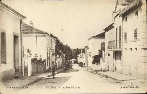 Ak Douera Algier Alger Algerien, La Rue Courbet