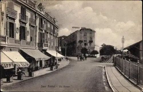 Ak San Remo Ligurien, Via Roma