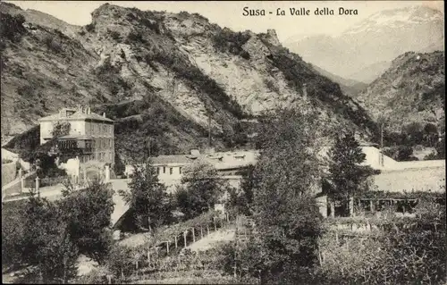 Ak Susa Suse Piemonte Italien, La Valle della Dora