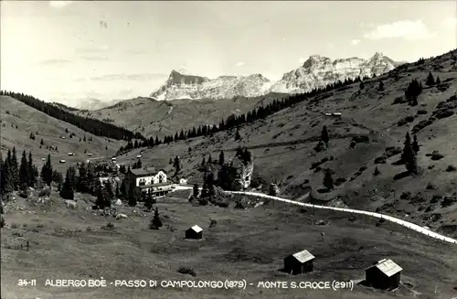 Ak Passo Campolongo Südtirol, Albergo Boe, Monte S. Croce