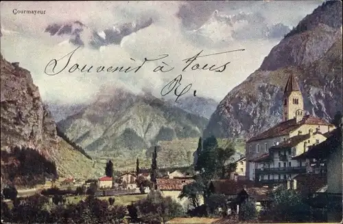 Ak Courmayeur Valle D'Aosta Italien, Panorama