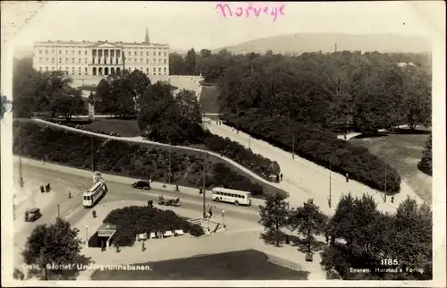 Ak Oslo Norwegen, Slottet Undergrunssbanen