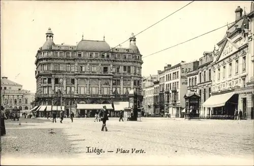 Ak Liège Lüttich Wallonien, Place Verte