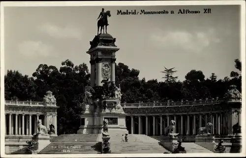 Ak Madrid Spanien, Monumento a Alfonso XII