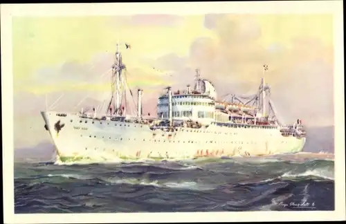 Künstler Ak MM Dampfer Viet Nam, Messageries Maritimes