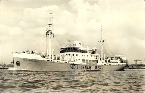 Ak M.S. Prins Willem V, Oranje Lijn, Mij. Zeetransport N.V.