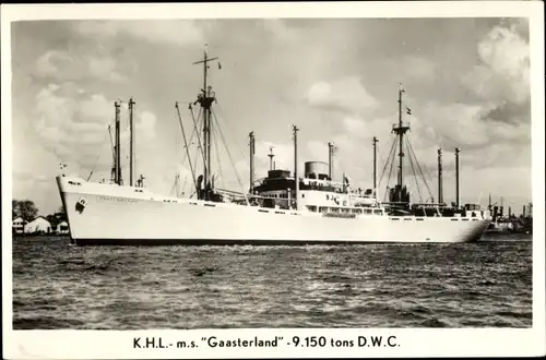 Ak Königlich Holländischer Lloyd, M.S. Gaasterland, Frachtschiff