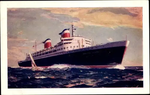 Künstler Ak Dampfschiff SS United States, USL