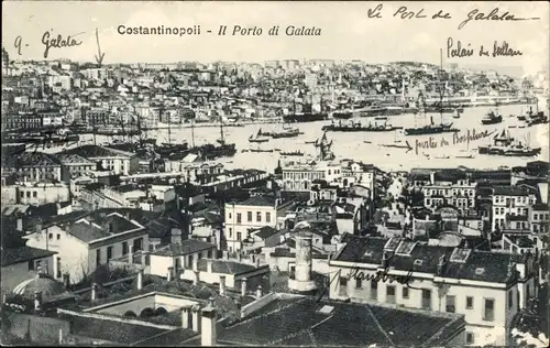 Ak Istanbul Konstantinopel Türkei, Il Porto di Galata