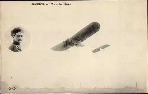 Ak Garos sur monoplan Bleriot, Flugpionier, Flugzeug