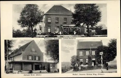 Ak Wehr Selfkant Nordrhein Westfalen, Restaurant Grensblik, Zollamt Wehr, Nederl. Douane Wehrer Weg